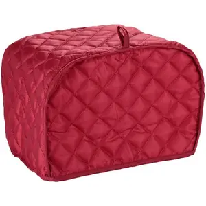 Toaster Cover 2 Slice, Small Appliance Cover for Kitchen, Keep Toaster Free from Dust and Fingerprint, 11.5w x 8d x 8h,  Red