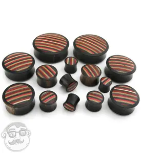 Black & Red Wood Skateboard Plugs