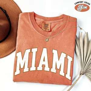 Comfort Colors Vintage Miami  T-Shirt, Retro Miami Tshirt, Miami Game Day Shirt, Football Season, Football Lover, Sports Fan Gift
