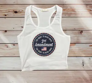 right to bear arms cropped tank top
