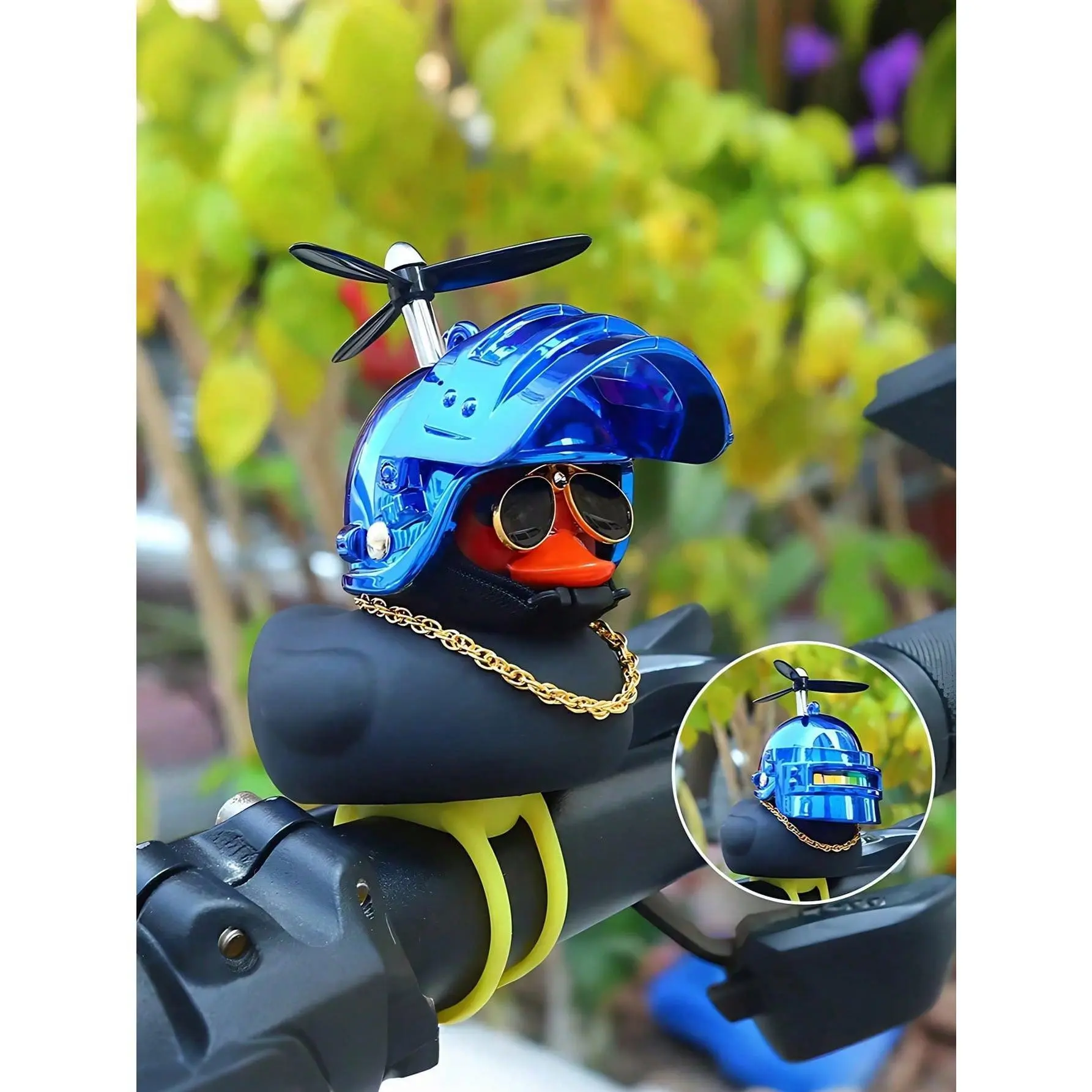 The Cute Duck Car Decoration Accessory (with Bamboo Propeller) helps relieve the fatigue of long-distance driving.