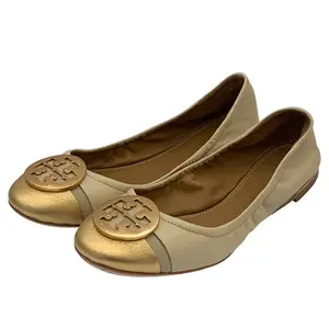 Pre-owned Tory Burch Calfskin Small Leather Goods Leather Ballet Flats