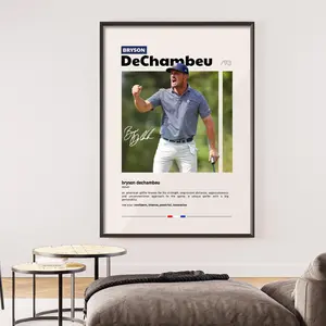 Bryson DeChambeau Golf Print Wall Art, Iconic Golfing Poster, Golfer Fan Gift Present Idea