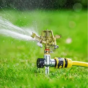 Garden Watering Nozzle, 360° Automatic Rotating Garden Watering Nozzle, Large Area Coverage Gardening Watering Tool for Courtyard Lawn Irrigation, Plant Watering Tool