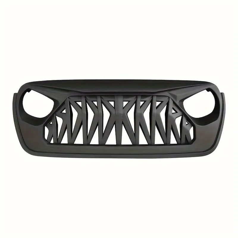 For Jeep For Wrangler JL JT 2018-2021 Matte Black Front Shark Grill Grille ABS