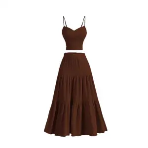 New Women'S Casual, Elegant, Slim-Fit And Height-Enhancing Skirt Set For Summer 2025