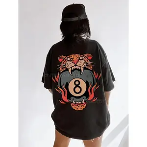 Comfort Color Lucky Leopard Tee Comfort Colors Traditional Tattoo T 8 Ball Shirt Grunge Streetwear Western Lucky Me Shirt Yallternative Aesthetic