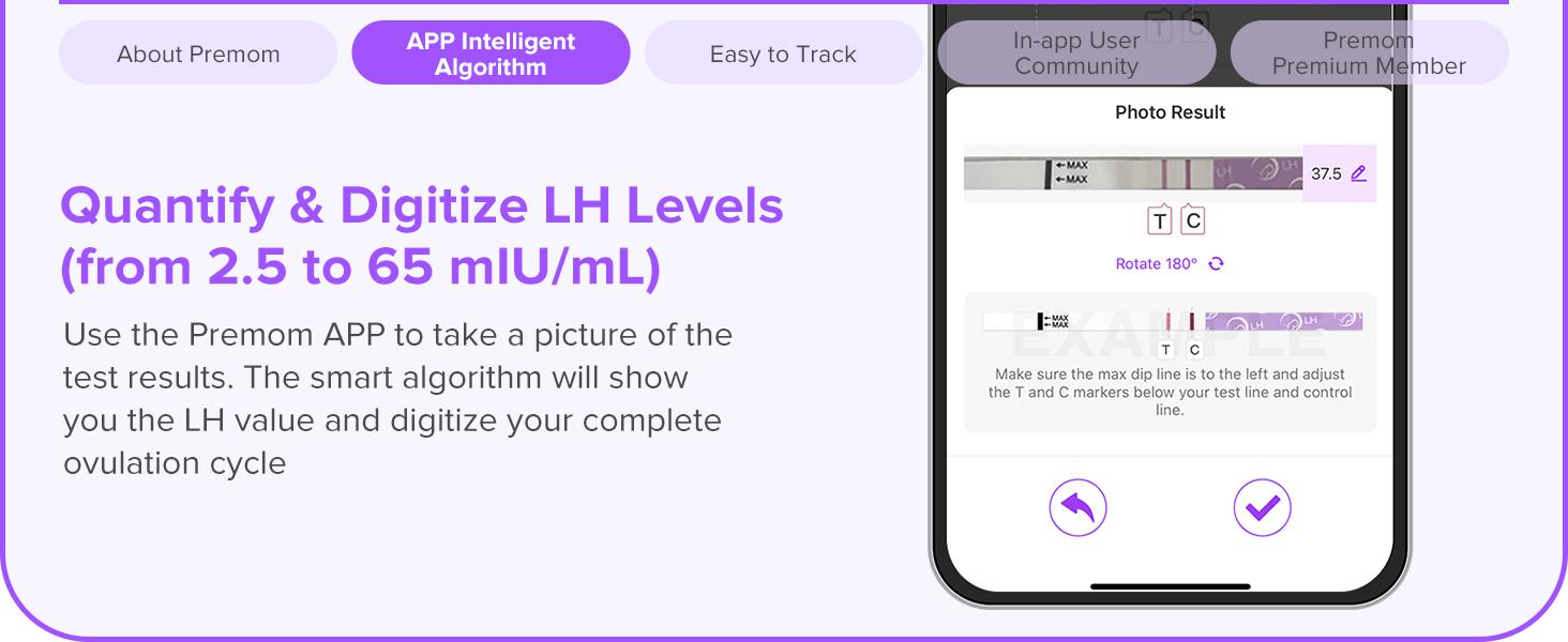 Premom Quantitative Ovulation Predictor Combo Kit:40 Ovulation + 10 Pregnancy Test Strips - with Smart Digital Ovulation Reader APP - 40LH+10HCG Test Premom Quantitative Ovulation Predictor Combo Kit:40 Ovulation + 10 Pregnancy Test Strips - with Smart Digital Ovulation Reader APP - 40LH+10HCG Test