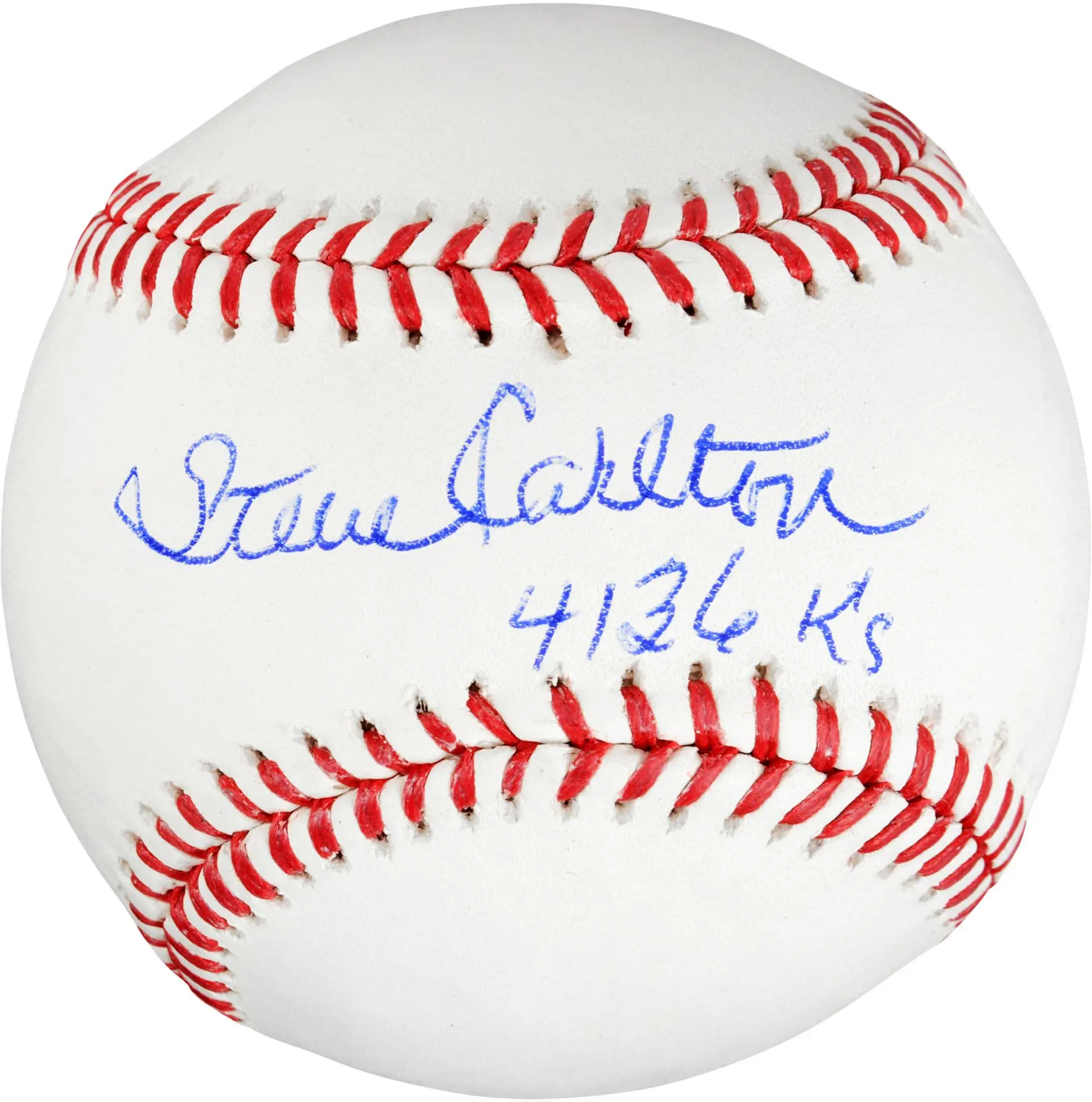 Steve Carlton Philadelphia Phillies Autographed Baseball with "4136 K's" Inscription - Fanatics Authentic Certified