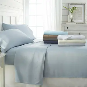 Premium Bamboo 4 Piece Sheet Set, 2200 Series, Silky Soft & Cooling - No Wrinkle