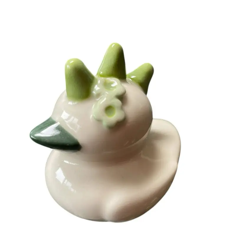 Ceramic Duck, Decorative Tabletop Ornament for Living Room, Cute Handcrafted Animal Figurine