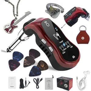 Bass Headphone Amp, Amp Earphone,Gitar Headphones, Guitar Ring, Headphone Amps,Guitar Necklace,Portable Bass Amplifier, Multiple Effects Amps: Chorus,Metal,WAH,Flanger