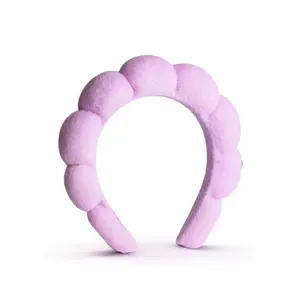 Alchimie Forever Violet Spa Headband | Terry Cloth Hair Accessory for Skin Care Rituals | Stylish Beauty Sidekick
