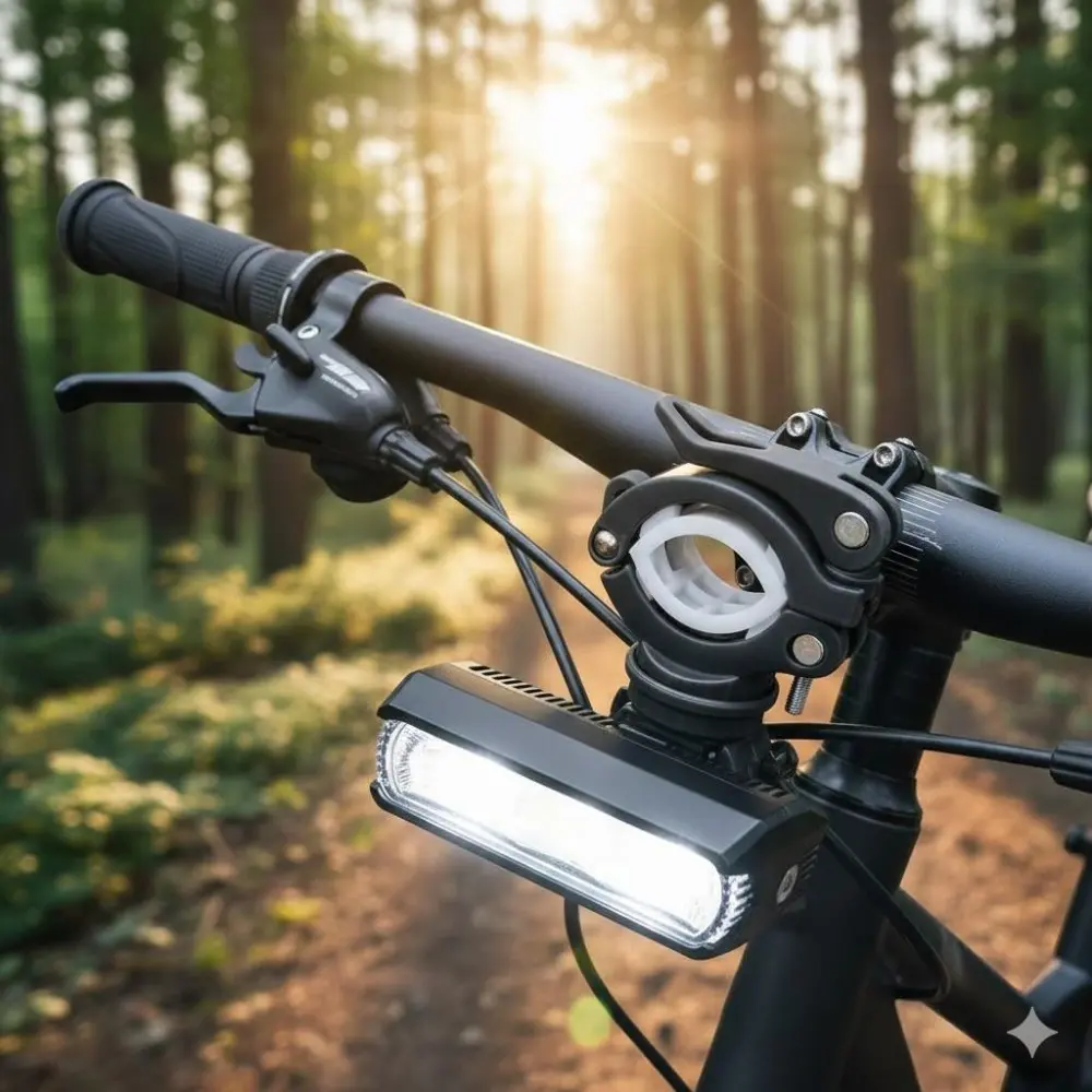 Universal Bike Flashlight Mount with 360° Rotation, Adjustable Clip, Non-Slip Secure Design for Mountain Road Bicycle Motorcycle, Outdoor Riding Light Accessory