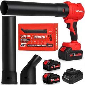 DENAZTL 2025 Upgraded Cordless 21V Leaf Blower with 2 x 4.0Ah Batteries & Charger for Lawn Care Yard Garage Leaves Dust or Snow Outdoor Tidying Portable Design outdoorfun