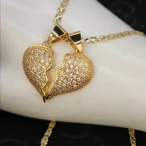 heart beautiful chain regular style Gold-plated 24"inches