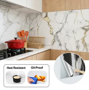 Gloss Veins Marble Granite Contact Paper peel and stick Wallpaper Cabinet kitchen for Countertops Wrap Adhesive Counter Top laminate Sheets Wall Paper DIY Bathroom Backspash
