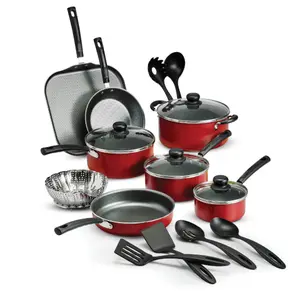 Tramontina Primaware 18 Piece Non-stick Cookware Set, Red
