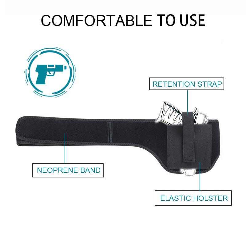 Universal Ambidextrous Belly Band Holster - Concealed Carry for 9Mm, Compact, G-Series, LCP, LC9, Sig P365 - Quick Access, Fastening, Made of Polyester, Timeless Design