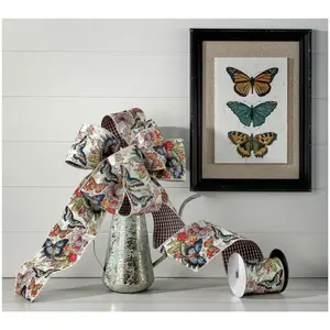 4"X5Y Botanical Butterfly Ribbon by Valerie