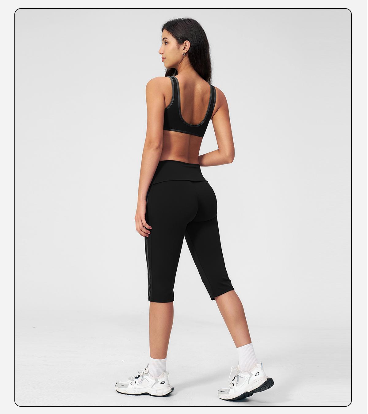 MFVIM Women's 2-Piece Matching Striped Workout Set - Color-Block Sports Bra & High-Waisted Shorts, Women's Gym Wear Ideal for Running & Outdoor Activities, Workout Sets For Women,back to school,back to school haul