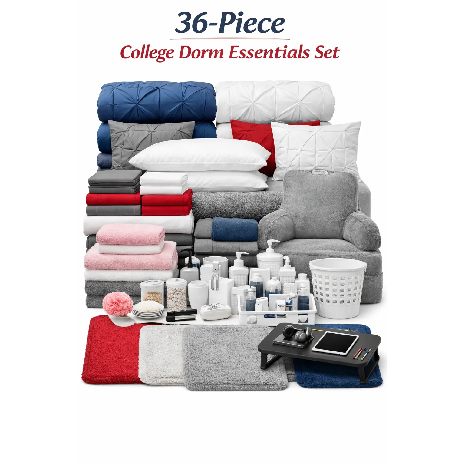 36-Piece College Dorm Essentials Set