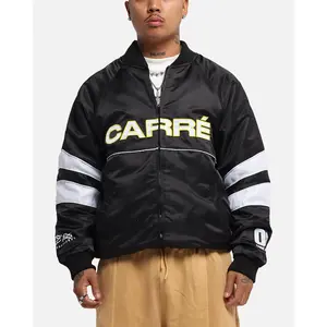 Carre Rally Panelled Bomber Jacket Black
