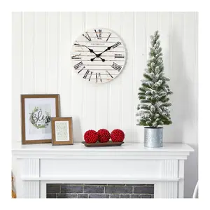 Nearly Natural 3' Flocked Christmas ArtificialPine Tree