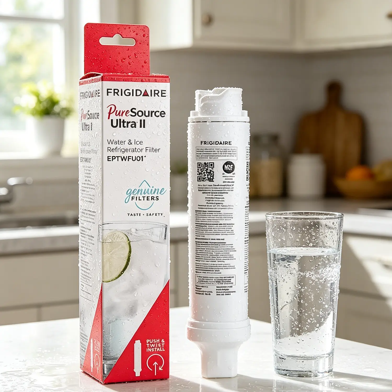 EPTWFU01 Water Filter Replacement, Compatible with Frigidaire EPTWFU01, Рurе Sоurсе Ultra II, EWF02, 012505454226, 4562222
