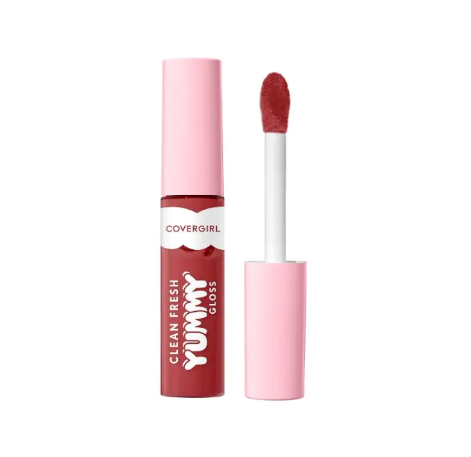 Clean Fresh Yummy Lip Gloss, Sunrise Blush, Hydrating, Non-Sticky, Hyaluronic Acid, Glassy Shine, 0.33oz
