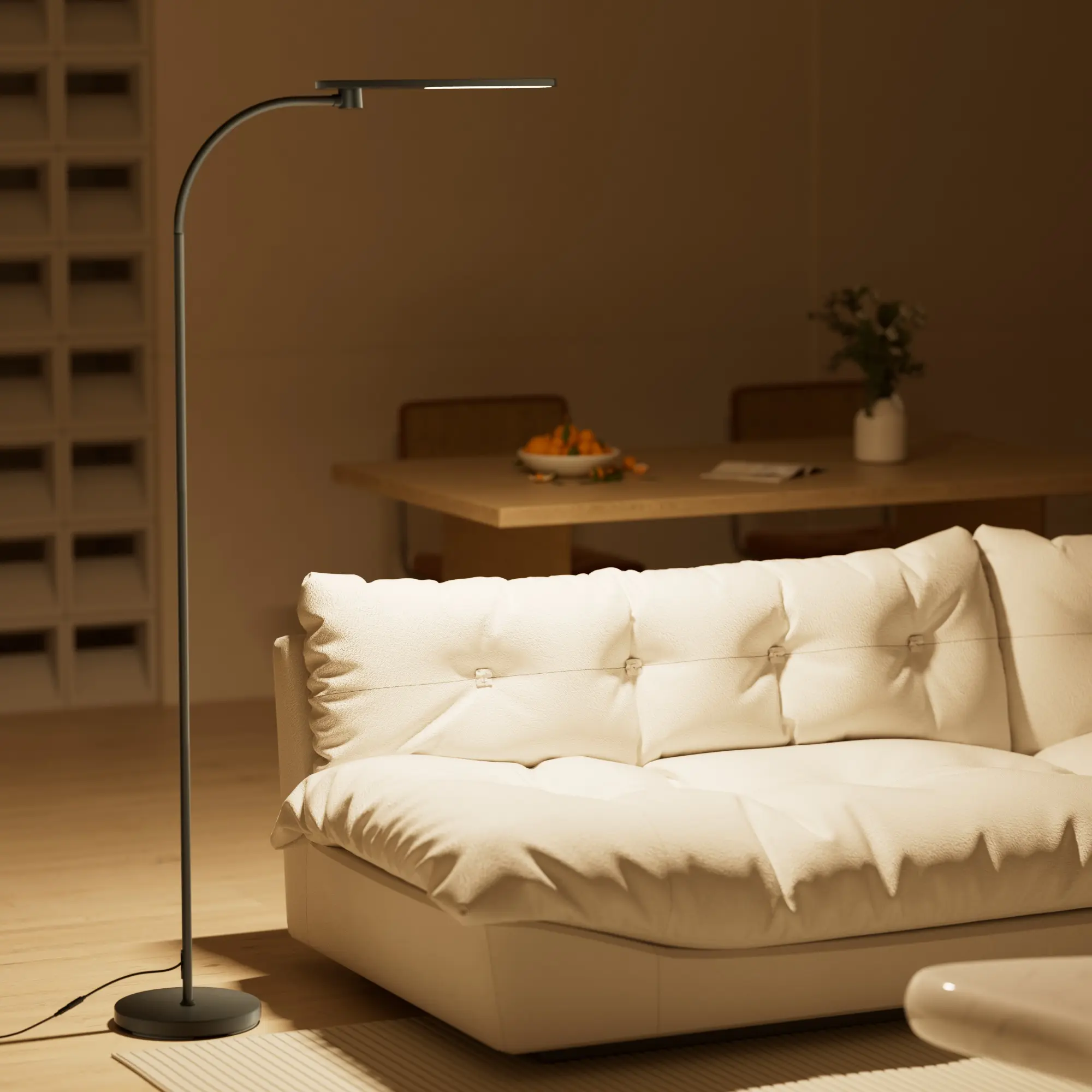 ARC Gooseneck LED Floor Lamp for Bedroom, Living Room, Super Bright Stepless Dimmable Tall Standing Lamp, Modern Eye-Caring Reading Floor Lamp for Office Study