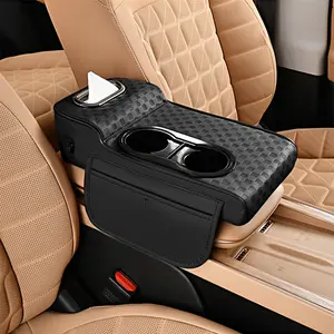 Universal Car Armrest Storage Bag, Car Armrest Box, Multi-Functional Central Elbow Cushion, Car Paper Towel Holder, 5-In-1 Organizer for Vehicles