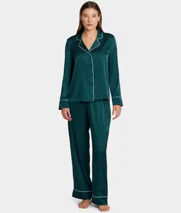 The Washed Satin Pajama Set The Washed Satin Pajama Set