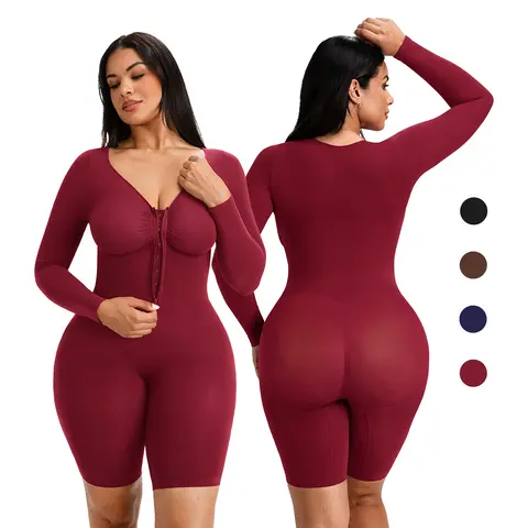 SHAPELLX Shapewear for Women Tummy Control Long-Sleeve  Bodysuits Zip-Up Comfort Ultra Stretch Fabric Customizable Fit Breathable Mesh Design Comfortable Fit,clothes for back to school,first day of school outfits