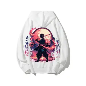 Demon Slayer Tanjiro Kamado Hoodie Fire Breathing Kimetsu Anime Streetwear Unisex Couple Gift Graphic Design
