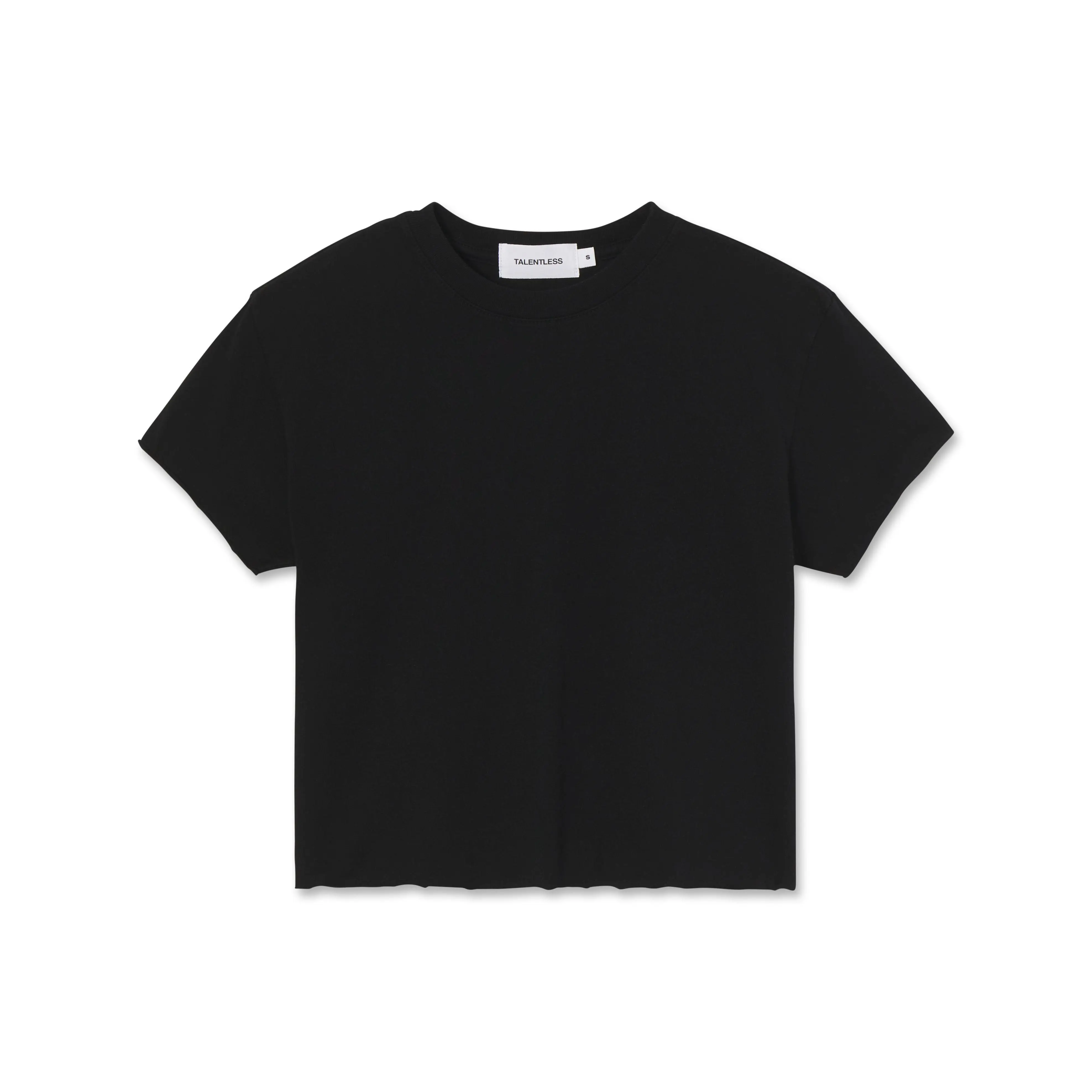 Talentless  Womenswear Roller Tee - 100% Cotton Crewneck T-Shirt with Raw-Cut Edge & Tonal Stitching, Soft & Relaxed Fit