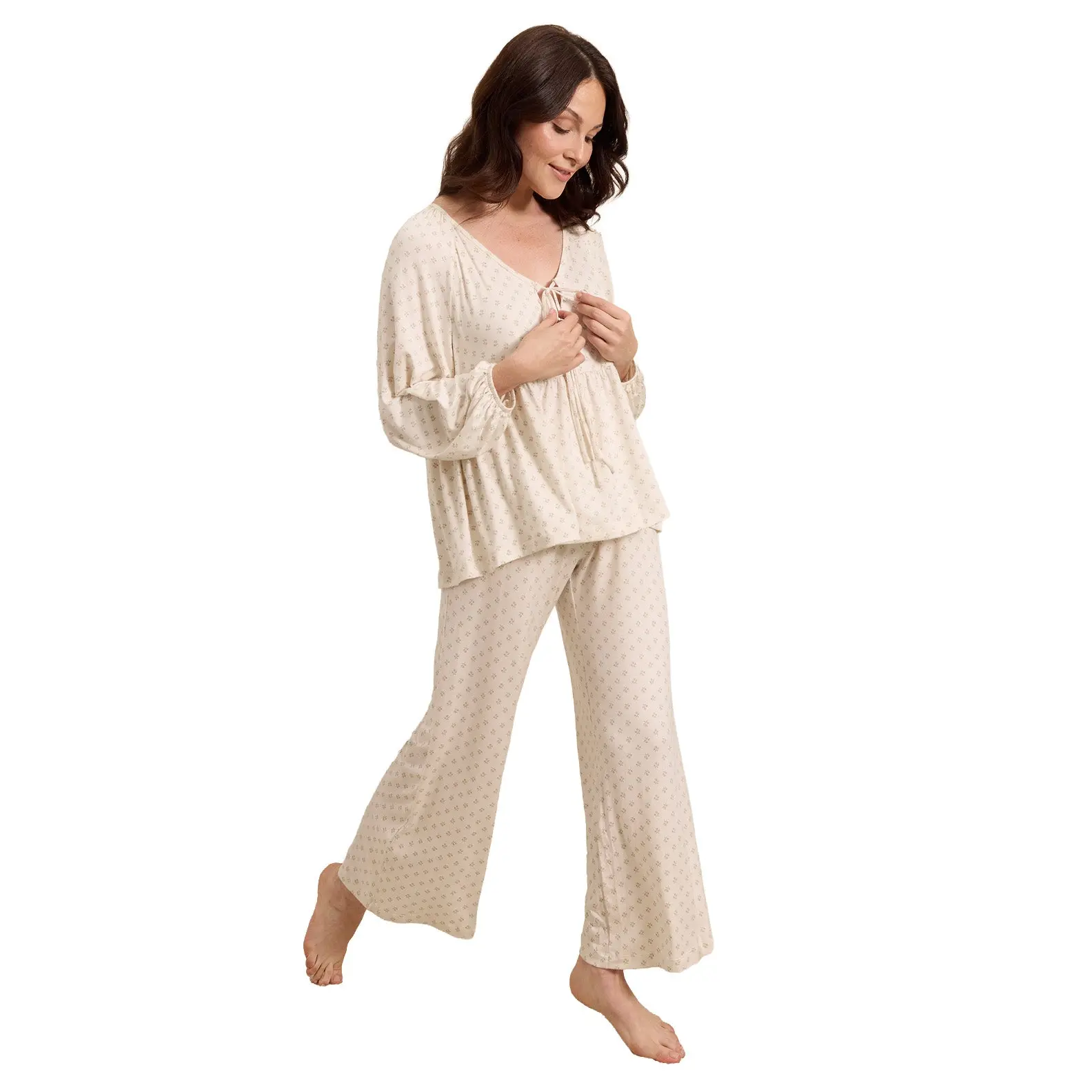 Solly Baby - Tie Top Long-Sleeve Women's Sleep Set
