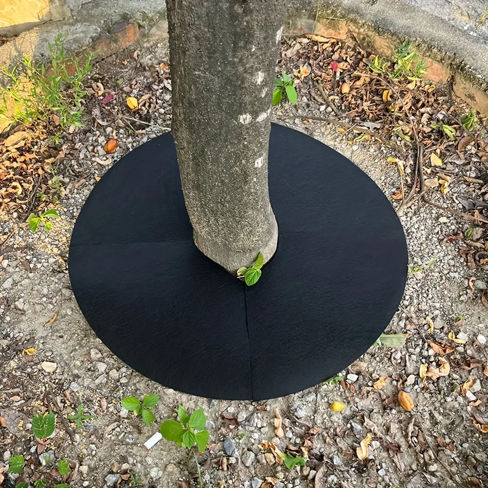 10pcs, Tree Root Protection Covers, Non-Woven Tree Mulch Ring - Degradable Tree Protector Mat, Reusable Tree Weed Barrier Mat For Weed Control Root Protection, Suitable For Indoor And Outdoor Use