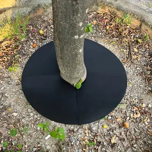 15pcs Non-Woven Tree Mulch Ring - Degradable Tree Protector Mat, Reusable Tree Weed Barrier Mat For Weed Control Root Protection, Suitable For Indoor And Outdoor Use