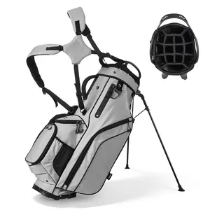 【Summervibes】VEVOR Golf Cart Bag, 14 Way Top Divider Organizer, 2-in-1 Golf Club Bag with Full-length Divider, Dual Shoulder Straps, Support Legs, Rain Hood, Storage Pockets, Lightweight Polyester for Men & Women