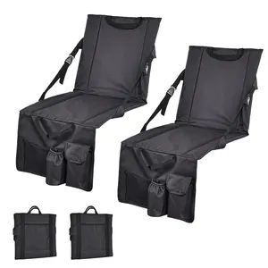 【Mexico 2026 jersey】Portable Outdoor Stadium Seat for Bleachers, Folding Stadium Chair with Armrests, Back Support, Cup Holder, Mesh Bag, and Storage Hooks, summervibes