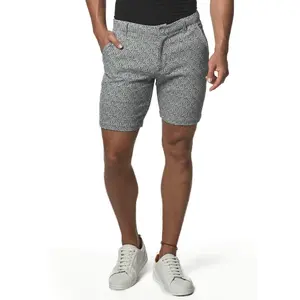 GREY TECHNO DASH 8" INSEAM STRETCH KNIT JACQUARD SHORT PM-2520