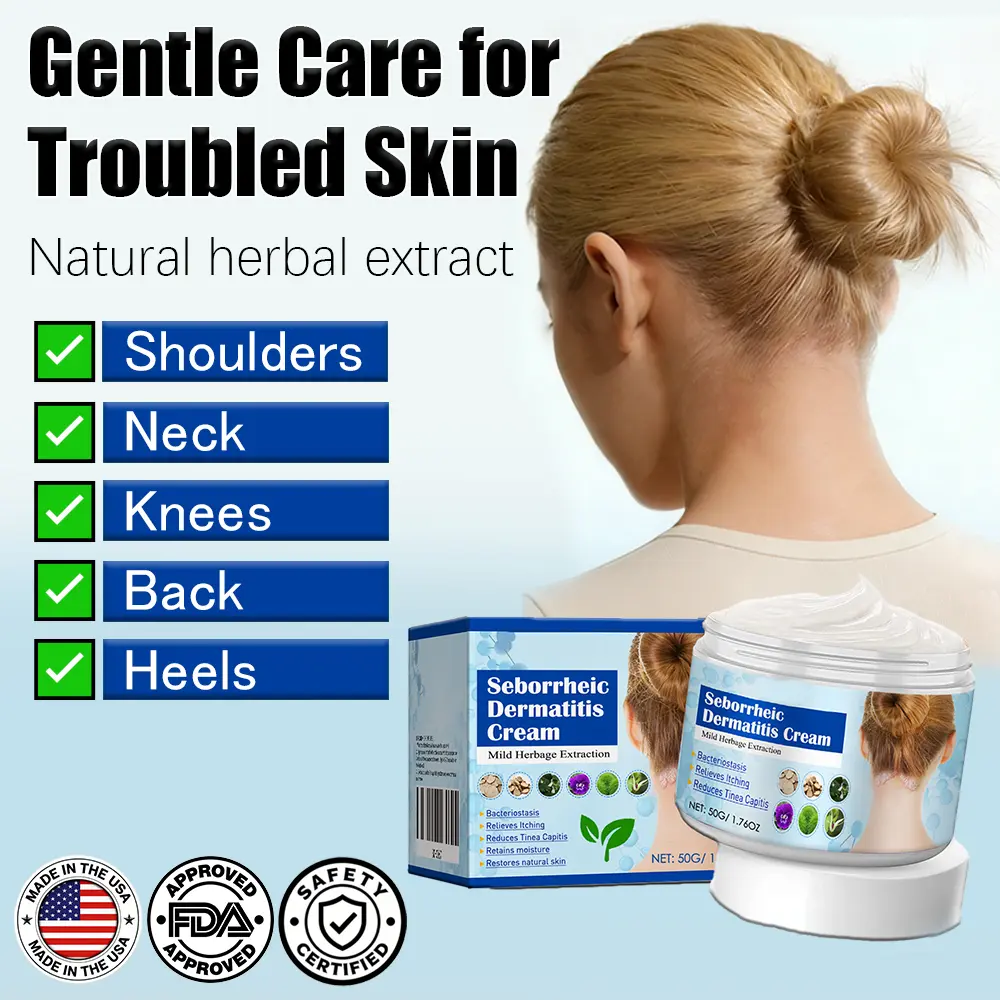 Folliculitis Care Therapeutic Cream, 50g Oil Control Treatment for Scalp and Face with Soothing Herbal Extracts, Cooling and Hydrating Formula, Therapy, Phellodendron Bark