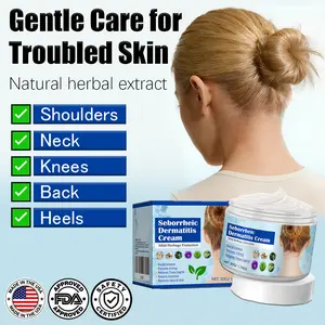 TrueRelief Folliculitis Treatment Cream Natural Herbal Formula with Honeysuckle Dandelion Sophora & Phellodendron for Scalp Face & Body Care Soothing Repairing 50g Seborrheic Dermatitis Cream