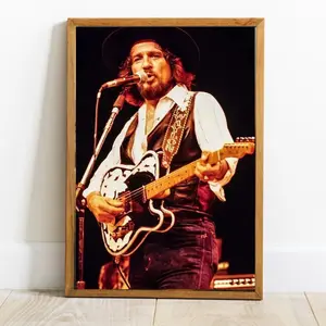 Waylon_Jennings Singing Live Art Poster No Frame Home Bedroom Decor Music Wall Art, Home Decor