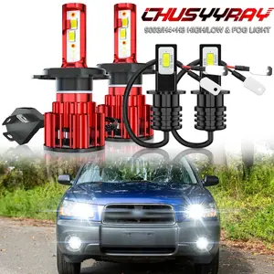 For Subaru Forester 2003 2004 2005 - 4x LED Headlight High Low + Fog Light Bulbs