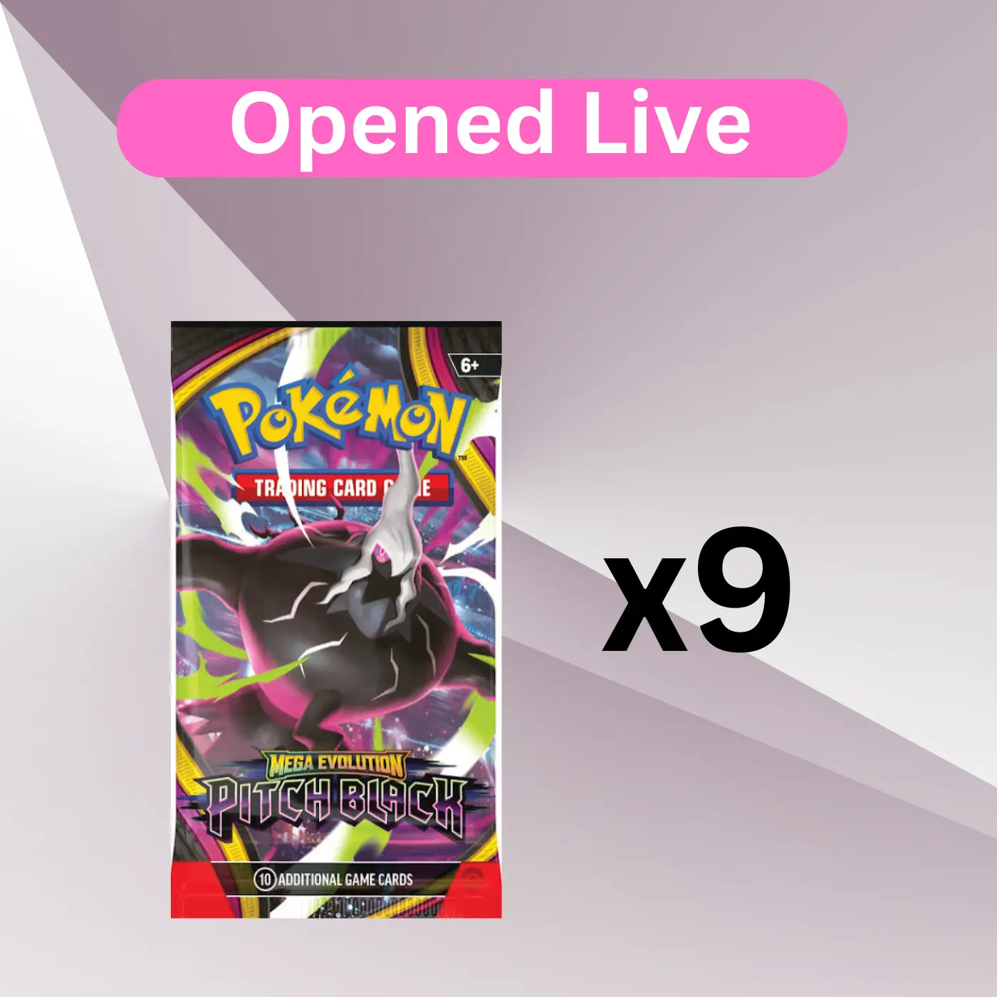 Pitch Black Pokemon TCG x 9 - English Booster Packs NEW Factory Sealed TCG Cards (9)