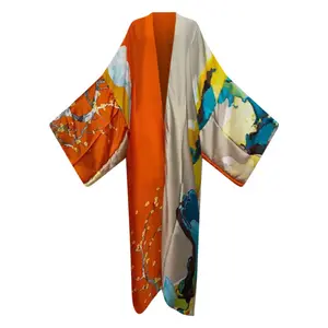 All Inclusive Kimono - Summer Wear, One Size Fits S-3X/4X, 58 Inches Length, Poly Silk Fabric, Elegant Flow, Lightweight & Breathable, Soft and Luxurious Look