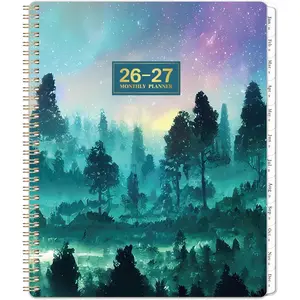 2026-2027 Monthly Planner/Calendar - 2 Year Monthly Planner 2026-2027, Jan. 2026 - Dec. 2027, 9" x 11", 2 Year Calendar with Tabs, -Wire Binding,  Pocket, Holiday & Note Pages