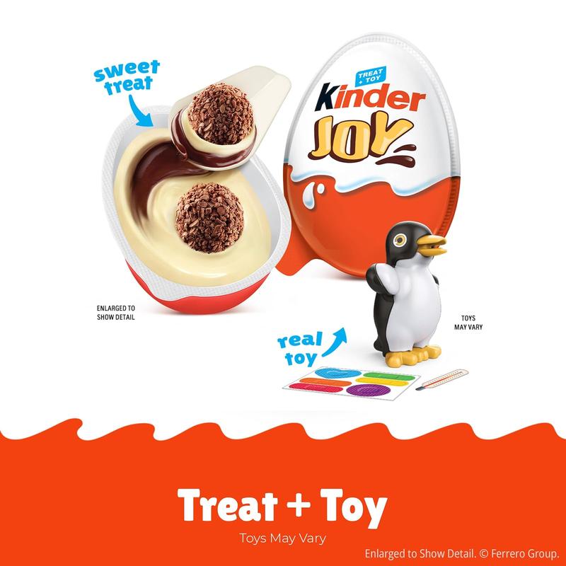 Kinder Joy Eggs, Bulk 15 Count, Treat Plus Toy, Sweet Creams and Chocolatey Wafers, Individually Wrapped, 10.5 oz